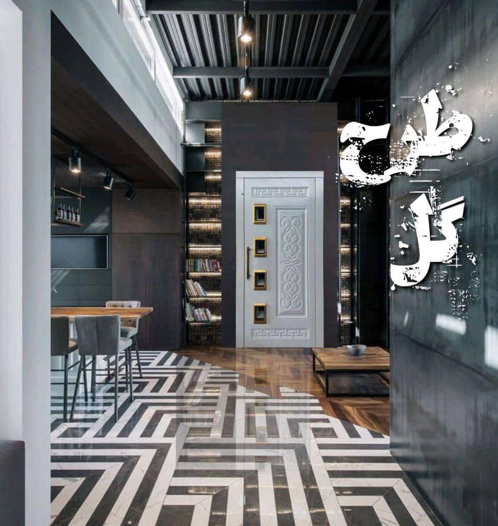 درب لولایی آسانسور گل