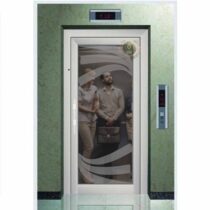درب لولایی شیشه ای آسانسور – طرح 3 تار