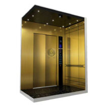 کابین آسانسور استیل طلایی کد 10302