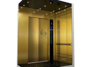 کابین آسانسور استیل طلایی کد 10302