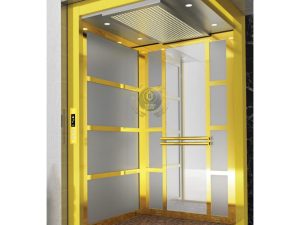 کابین آسانسور استیل طلایی کد 10308