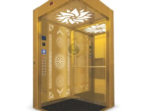 کابین آسانسور استیل طلایی کد 10311