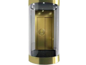 کابین آسانسور استیل طلایی کد 10314