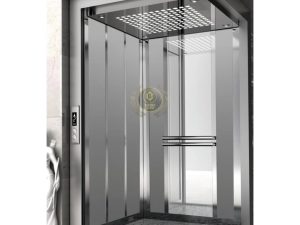 کابین آسانسور استیل نقره ای کد 10217