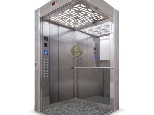 کابین آسانسور استیل نقره ای کد 10219