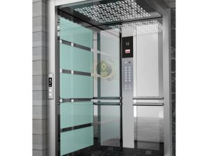 کابین آسانسور استیل نقره ای کد 10222