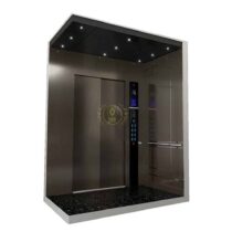 کابین آسانسور استیل نقره ای دودی کد 10228